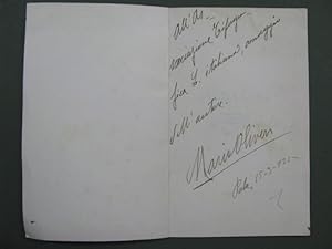 (Poesia - patriottismo - autografo) OLIVERI MARIO. Martiri e Glorie Pola, Tip. Niccolini, 1921. D...