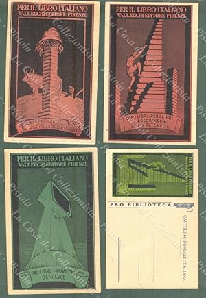 EDITORE VALLECCHI, Firenze. 4 belle cartoline diverse, anni '20