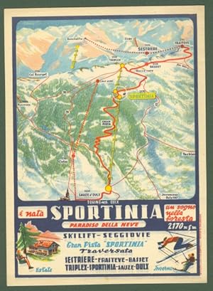 Immagine del venditore per SPORTINIA. SPORT INVERNALI. PIEMONTE. Cartolina pubblicitaria. venduto da La Casa del Collezionista