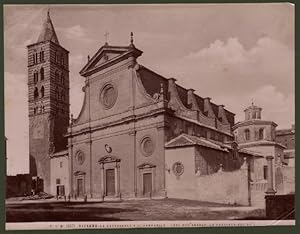 Lazio. VITERBO. La Cattedrale e il campanile. Foto originale Alinari fine 1800