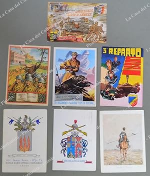 REGGIMENTALI. 7 cartoline d'epoca viaggiate tra il 1949 e il 1974.