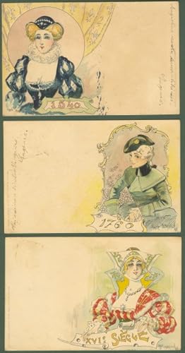 ABEILLE' JACK. Tre cartoline (numeri 22, 26 e 27 della serie).
