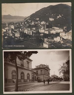 CHIAVARI, La Spezia. Due cartoline d'epoca viaggiata nel 1912 e 1932.