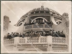 OSTIA LIDO, foto d'epoca. Il belvedere del pontile. Foto originale anni '30.
