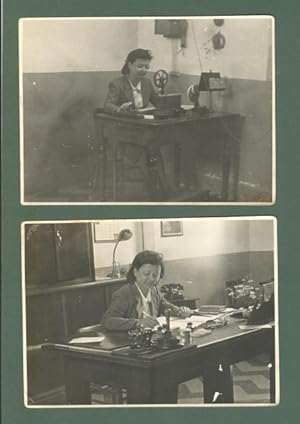 Bild des Verkufers fr CINECITTA', Roma. Ufficio postale anno 1940. Due foto. zum Verkauf von La Casa del Collezionista