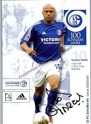 Imagen del vendedor de Original Autogramm Gustavo Varela Schalke 04 /// Autogramm Autograph signiert signed signee Saison 2003 / 2004 a la venta por Antiquariat im Kaiserviertel | Wimbauer Buchversand