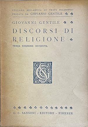 Imagen del vendedor de DISCORSI DI RELIGIONE a la venta por libreria minerva