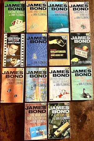 COMPLETE SET OF JAMES BOND NOVELS. FOURTEEN VOLUMES