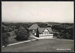 Ansichtskarte Allenwinden am Hörnli, Das Gasthaus zum Kreuz mit Blick auf malerische Hügellandschaft