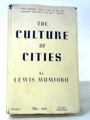 Image du vendeur pour The Culture Of Cities mis en vente par World of Rare Books