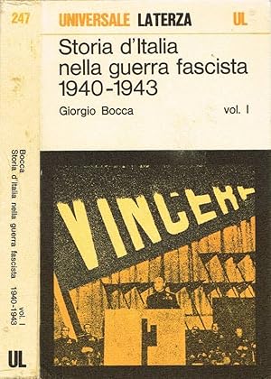 Immagine del venditore per Storia d'Italia nella guerra fascista 1940-1943 Vol. I venduto da Biblioteca di Babele