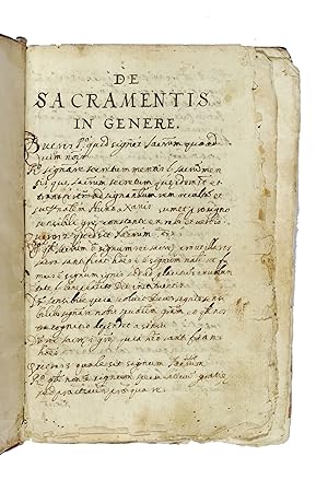 Tractatus de Sacramentis di genere. (Segue:) Tractatus de Triplice Regularium voto solenni (in la...