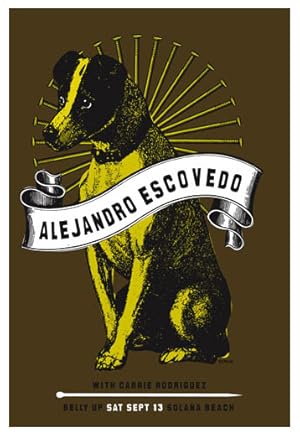 2008 American Concert Poster, Alejandro Escovedo, Carrie Rodriguez (Belly Up)