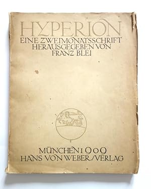 Bild des Verkufers fr Gesprch mit dem Beter und Gesprch mit dem Betrunkenen. -- In: Hyperion. Eine Zweimonatsschrift. Achtes Heft 1909. Erster Band der zweiten Folge. zum Verkauf von Querschnitt Antiquariat