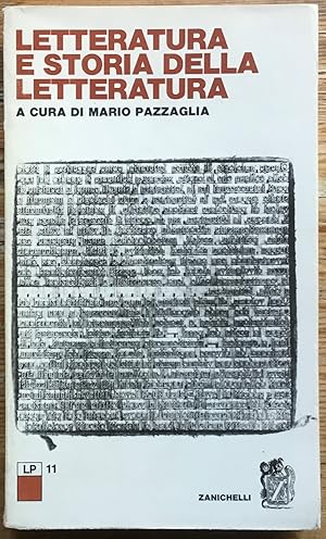 Letteratura e storia della Letteratura