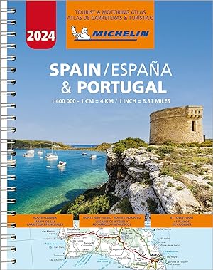 Bild des Verkufers fr Michelin Strassenatlas Spanien & Portugal mit Spiralbindung 2024 - Spain/Espaa & Portugal, Tourist & Motoring Atlas/Atlas de Carreteras & Turistico zum Verkauf von moluna