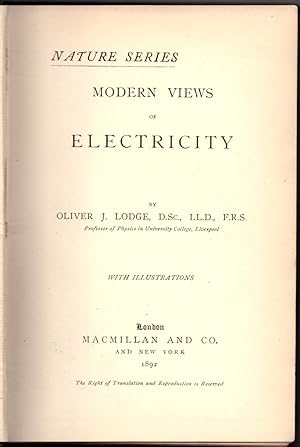 Modern Views of Electricity (Nature Series)