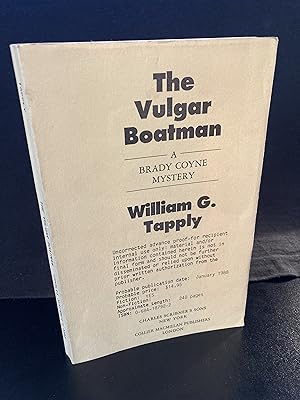 Imagen del vendedor de The Vulgar Boatman / ("Brady Coyne" Series #6), Uncorrected Advance Proof, UNREAD, a la venta por Park & Read Books