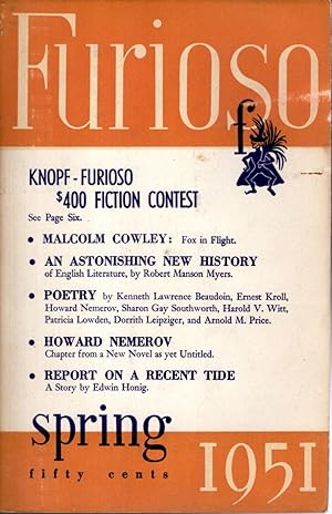 Seller image for Furioso: A Magazine of Poetry: Volume VI, No.2: Spring Issue, 1951 for sale by Dorley House Books, Inc.