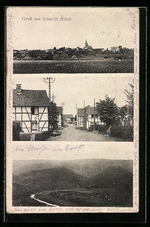 Bild des Verkufers fr Ansichtskarte Schmidt / Eifel, Strassenpartie an der Handlung Cl. Lauscher, Ortsansicht zum Verkauf von Bartko-Reher