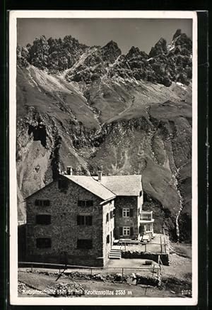 Ansichtskarte Kemptnerhütte, Blick gegen Krottenspitzen
