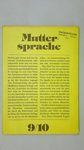 Seller image for MUTTERSPRACHE. for sale by Butterfly Books GmbH & Co. KG