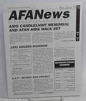 AFANews: Aid for AIDS of Nevada: vol. 6, #4, May-June 1991: AIDS Candlelight Memorial & AFAN AIDS...