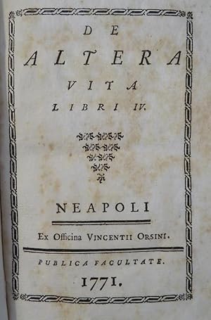 DE ALTERA VITA LIBRI IV