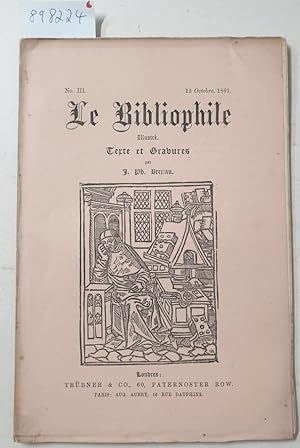 Seller image for Le Bibliophile : No. III : 15 Octobre 1861 : for sale by Versand-Antiquariat Konrad von Agris e.K.