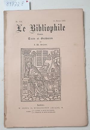 Seller image for Le Bibliophile : No. VII : 15 Fvrier 1862 : for sale by Versand-Antiquariat Konrad von Agris e.K.