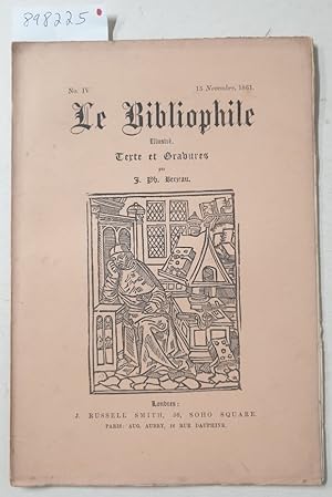 Seller image for Le Bibliophile : No. IV : 15 Novembre 1861 : for sale by Versand-Antiquariat Konrad von Agris e.K.