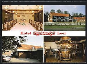 Immagine del venditore per Ansichtskarte Leer /Ostfriesland, Hotel-Restaurant Ostfriesen-Hof mit Ansicht einer grossen Tafelrunde und der Bar venduto da Bartko-Reher