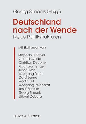 Bild des Verkufers fr Deutschland nach der Wende: Neue Politikstrukturen (German Edition) zum Verkauf von Studibuch