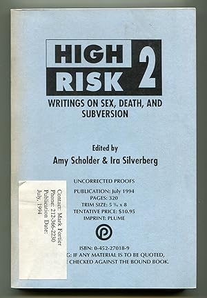 Bild des Verkufers fr High Risk 2: Writings on Sex, Death, and Subversion zum Verkauf von Between the Covers-Rare Books, Inc. ABAA