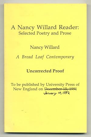 Bild des Verkufers fr A Nancy Willard Reader: Selected Poetry and Prose zum Verkauf von Between the Covers-Rare Books, Inc. ABAA