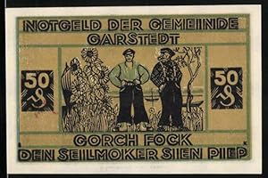 Bild des Verkufers fr Notgeld Garstedt, 50 Pfennig, Gorch Fock, Den Seilmoker sien Piep zum Verkauf von Bartko-Reher