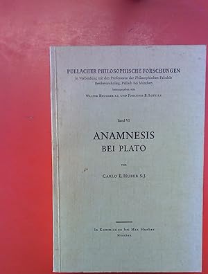 Image du vendeur pour Anamnesis bei Plato, BAND VI, Pullacher Philosophische Forschungen mis en vente par biblion2