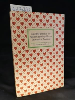 Imagen del vendedor de Fnf sehr anmutige Geschichten des vielgelsterten Giovanni di BoccaccioInsel-Bcherei Nr. 16/1A. 81.-85. Tausend. a la venta por ANTIQUARIAT Franke BRUDDENBOOKS