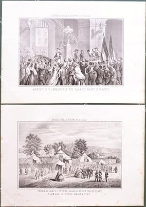 Seller image for NAPOLI. Due litografie tratte dall'opera di Domenico valente, anno 1862. for sale by La Casa del Collezionista
