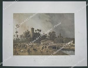 Immagine del venditore per PALESTRO. ATTACCO AL PONTE DI MONTREOLI. Litografia dall'opera di Carlo Bossoli. Torino, anno 1860 venduto da La Casa del Collezionista