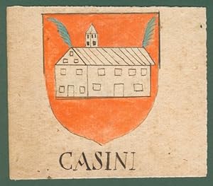 ARALDICA. CASINI-CASCINI. Toscana '600. Stemmi di famiglie nobili toscane realizzati a china e te...