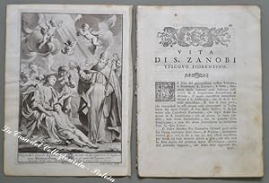 SAN ZANOBI VESCOVO FIORENTINO. Acquaforte dall'opera di Giuseppe Maria Brocchi, 1742