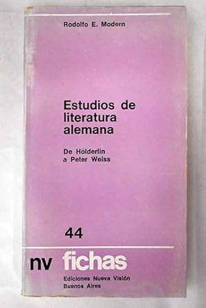 Imagen del vendedor de Estudios de literatura alemana a la venta por Alcan Libros