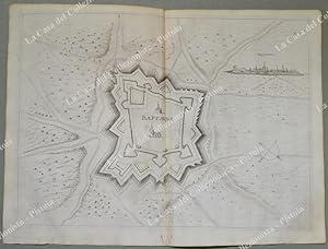 FRANCIA. BAPAUME. Pianta topografica della cittÃ di "Bappume". Acquaforte anno 1683