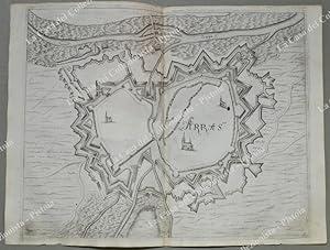 FRANCIA. ARRAS. Pianta topografica della cittÃ di "Arras". Acquaforte anno 1683