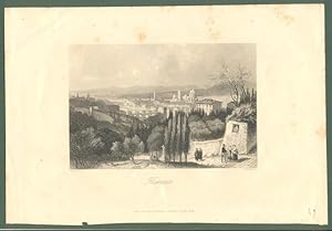 Seller image for FIRENZE circa 1850. "FLORENCE". Bella veduta generale. for sale by La Casa del Collezionista