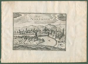 SCWEIZ, SUISSE, SVIZZERA. SCHAFHOVSE, veduta generale della cittàÂ. Tratta dall'opera di Nicolas ...