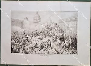 Seller image for Sicilia. PRESA DI PALERMO. Grande litografia tratta dall'opera di Domenico Valente, anno 1862 for sale by La Casa del Collezionista