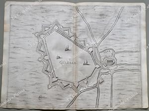 OLANDA. GHELDRIA. Pianta topografica della cittÃ di "Geldria". Acquaforte anno 1683