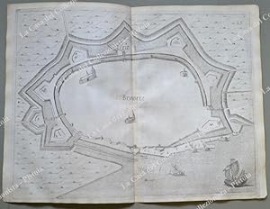 OLANDA. BOMMEL. Pianta topografica della cittÃ di "Bommel". Acquaforte anno 1683